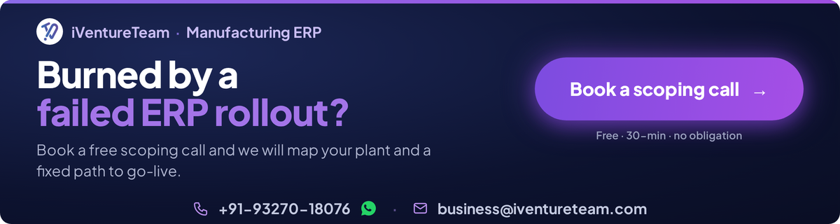 Get a Free Manufacturing ERP Scoping call