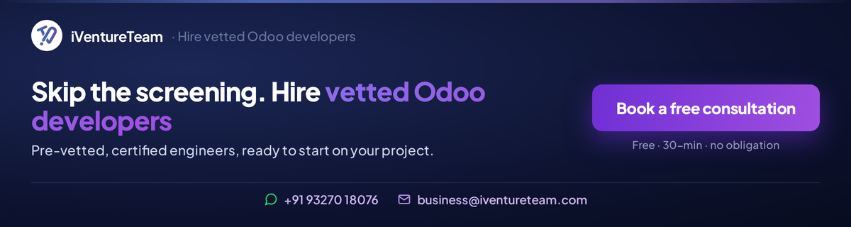 Hire vetted Odoo developers now
