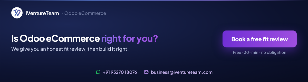 Book a Free Odoo eCommerce consultation.