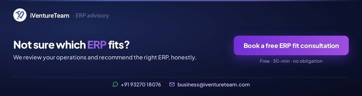 Book a Free ERP fit consultation.