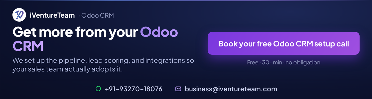 Book your Free 30 min Odoo CRM setup call